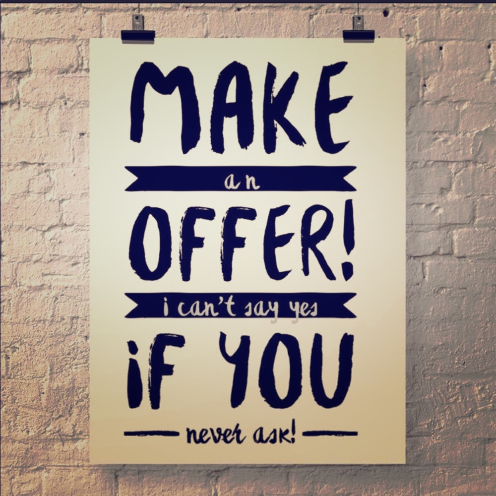 See something you 😍, make an offer.